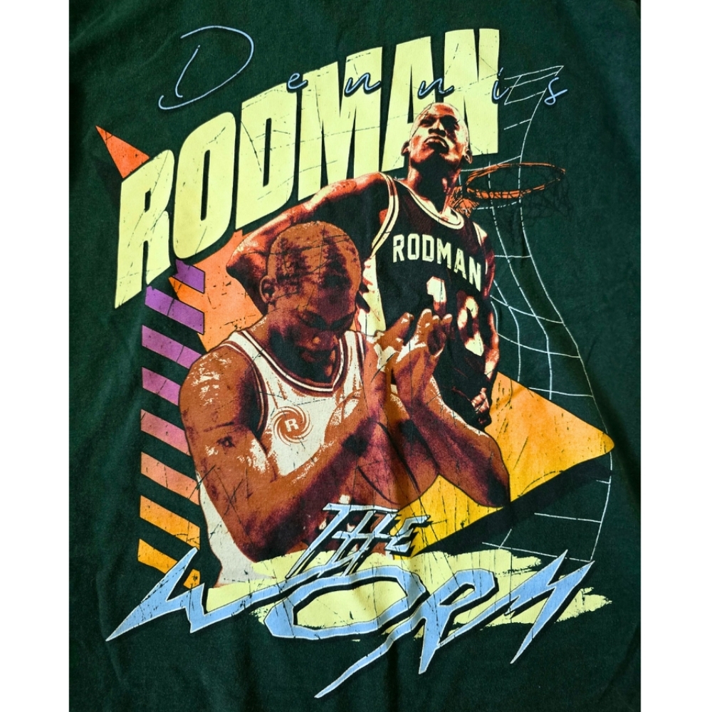 DENNIS RODMAN Apparel The Worm Graphic Tshirt Tee Adult Small - Picture 2 of 4